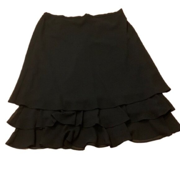 Tradition Black 3 Tier Ruffles Skirt - Picture 1 of 8